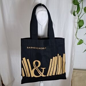 Barnes & Noble Large Organic Cotton Tote with Gold Design